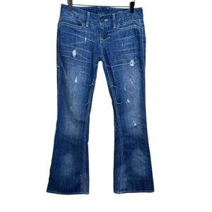 Y2K William Rast Distressed Flare Jeans Size 28